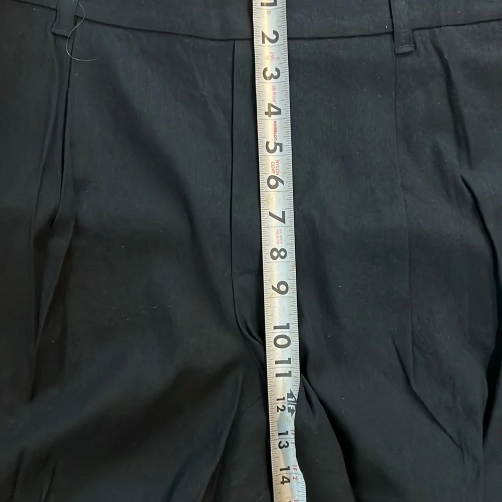 VINCE Women's L Black Straight Leg Linen Blend Pull On Slacks V963722291 Stretch - Picture 6 of 8